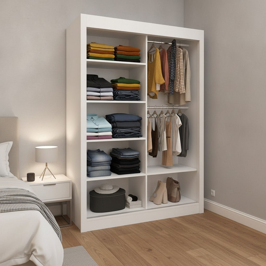 150 cm Milan Full Mirror Sliding Door Wardrobe
